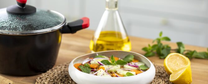 Ensalada de lentejas con pepino - Vitrinor
