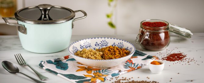 Curry de lentejas rojas con leche de coco - Vitrinor