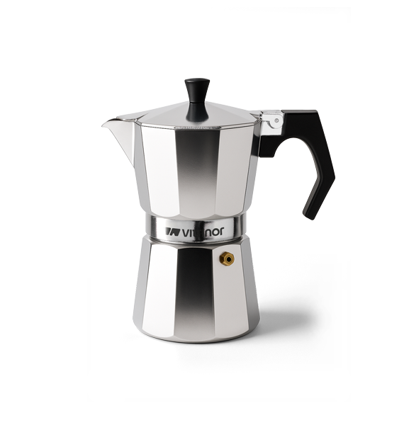 cafetera de acero inoxidable