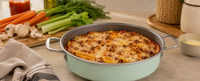 Lasagna in a baking dish - Vitrinor